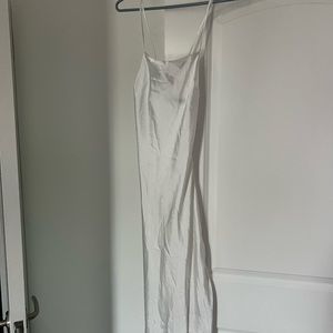 Nasty Gal white slip dress for special events or parties